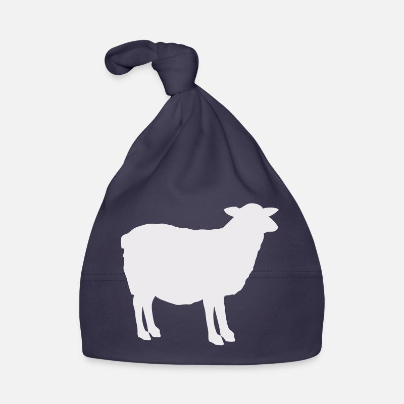Schaf-Silhouette Baby Bio-Mütze