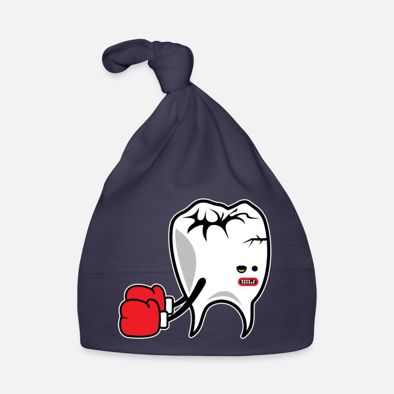 K.-O. Tooth Boxer - Bonnet bio Bébé - marine