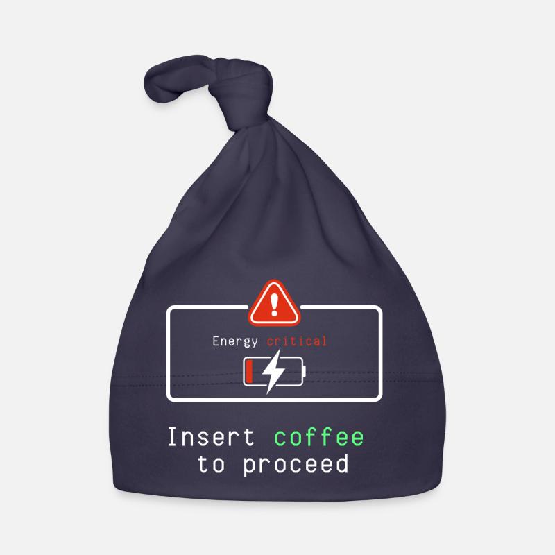 Coffee Energizer: Insert Coffee to Proceed Organic Baby Cap
