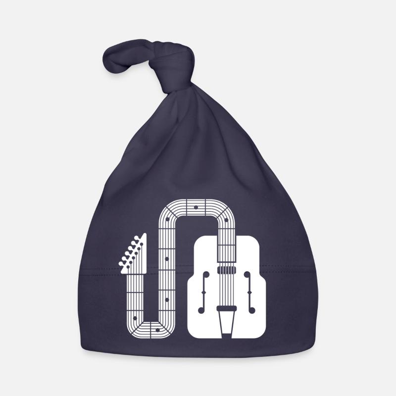 Abstract Shape Retro Guitar Organic Baby Cap