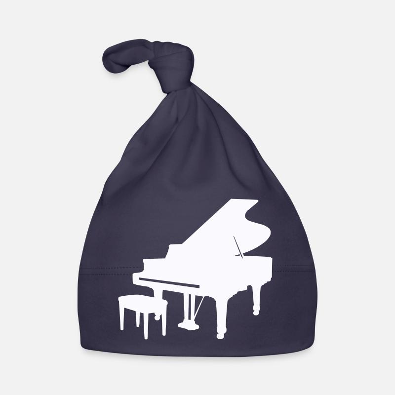 Piano Silhouette Monochrome Bonnet bio Bébé