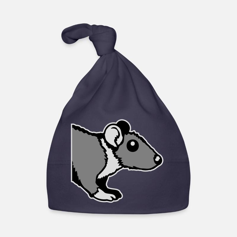 Rat Front Side Semi Curious Funny Rodent Organic Baby Cap