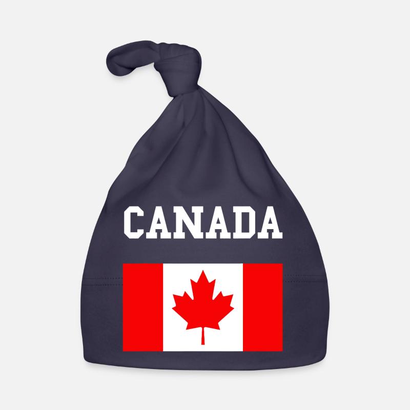Feuille d’érable Drapeau du Canada Bonnet bio Bébé