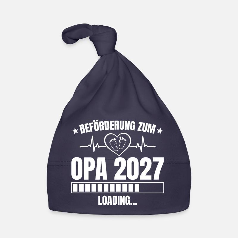 Opa 2027 Loading – Beförderung zum Opa Baby Bio-Mütze