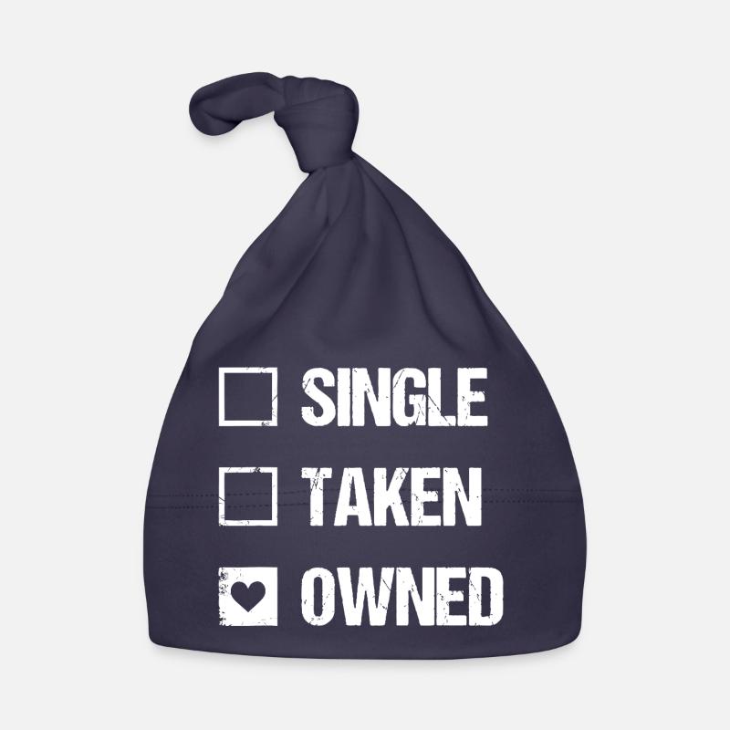 Single Taken Owned Checkmark Tee Organic Baby Cap
