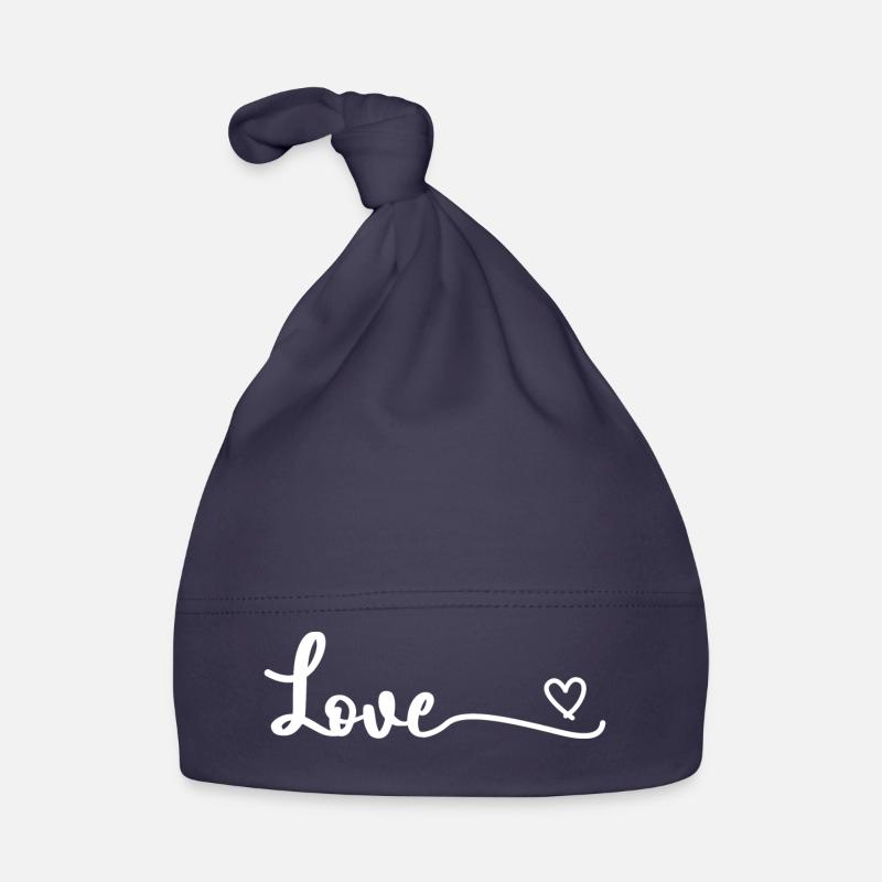 Liebe - Weiß Baby Bio-Mütze