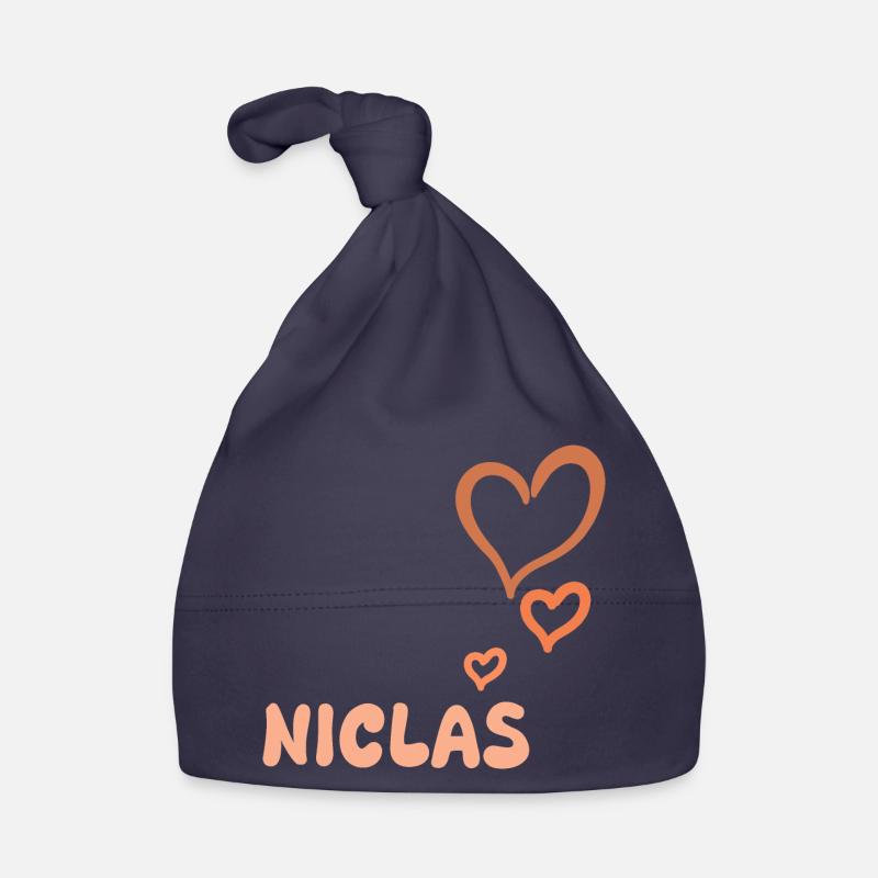 First name Niclas Organic Baby Cap
