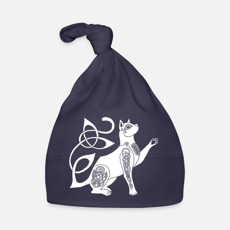 Chat blanc celte Bonnet bio Bébé
