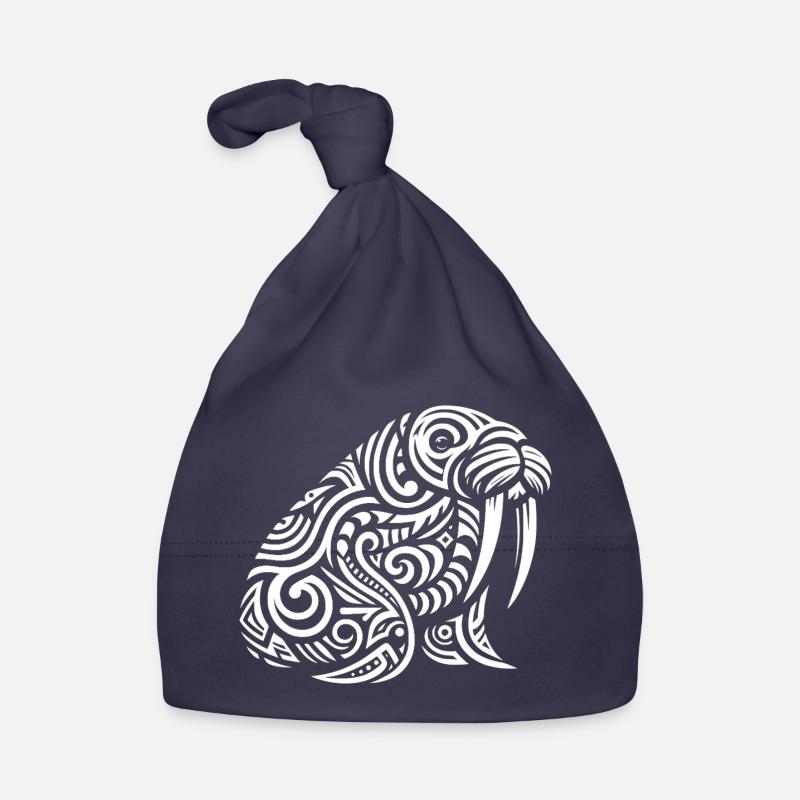 Morse tribal - Bonnet bio Bébé - marine