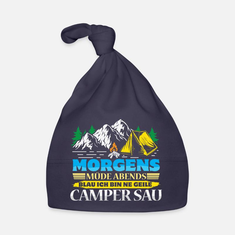 Camper Camping Wohnwagen Spruch Baby Bio-Mütze