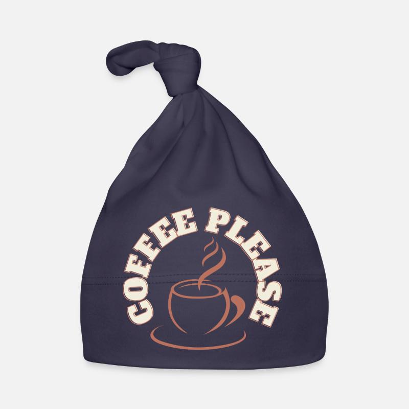 Kaffee bitte rundes Logo Baby Bio-Mütze
