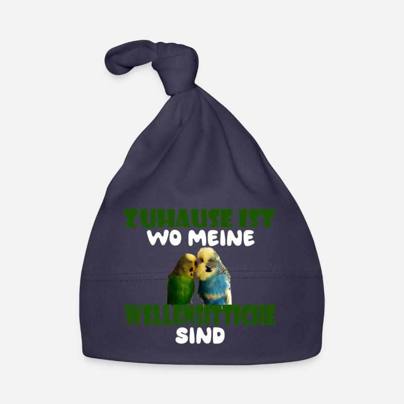 Chez moi, c’est là où sont mes perruches Bonnet bio Bébé