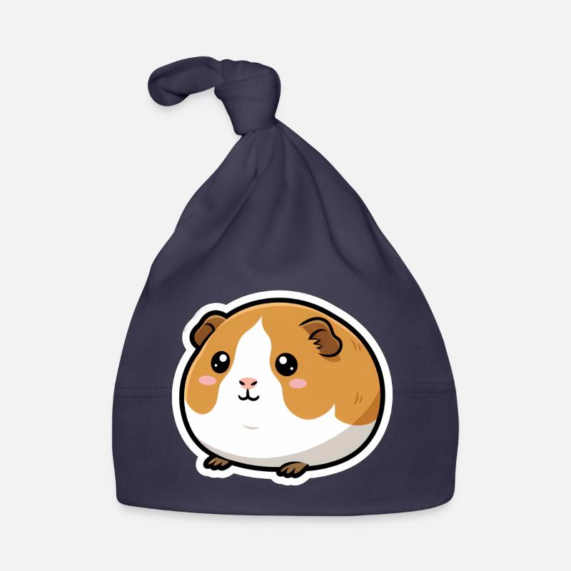Guinea Pig Head Sticker Organic Baby Cap