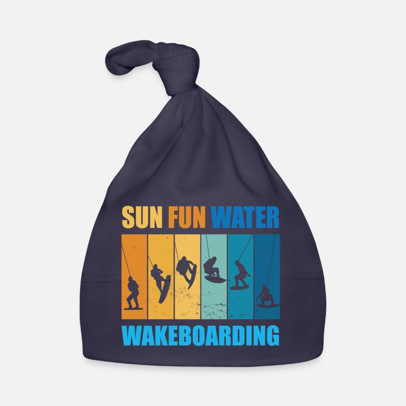 Sonne, Spass, Wasser, Wakeboarden Baby Bio-Mütze