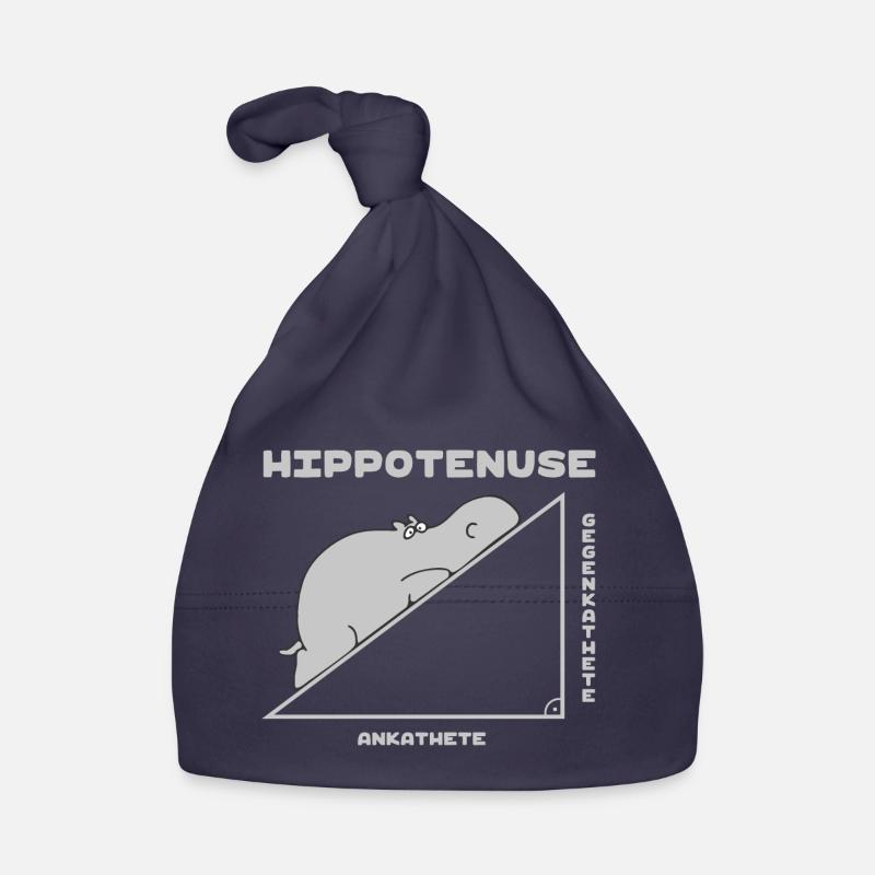 Hippotenuse (Hippo and Pythagoras Edition) Organic Baby Cap