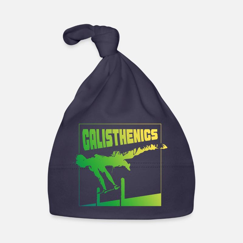 Calisthenics Gradient Pose Square Design Baby Bio-Mütze