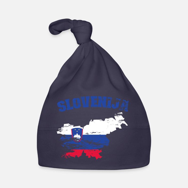 Carte du drapeau de la Slovénie utilisée Bonnet bio Bébé