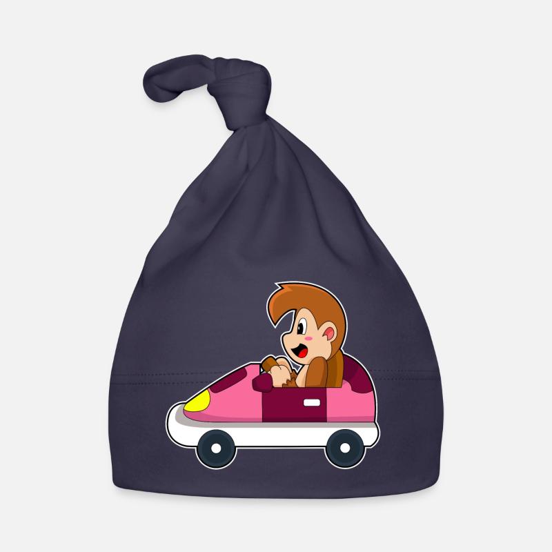 Monkey Car Organic Baby Cap
