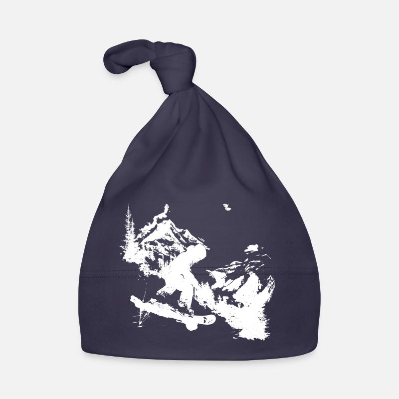 Graphismes de snowboard Bonnet bio Bébé