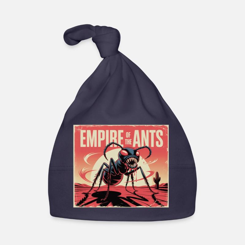 Rétro - L’empire des fourmis - Bonnet bio Bébé - marine