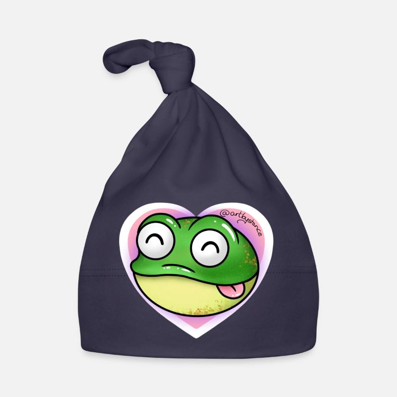 Grenouille - Bonnet bio Bébé - marine