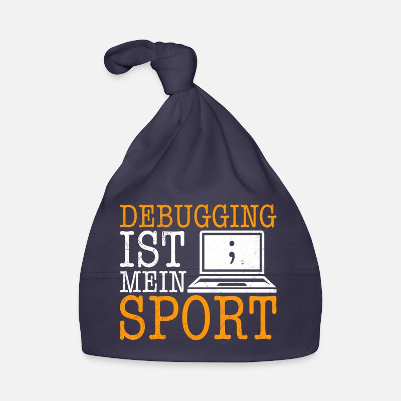 Science Coder DEBUGGING IS MY SPORT FUNNY Organic Baby Cap