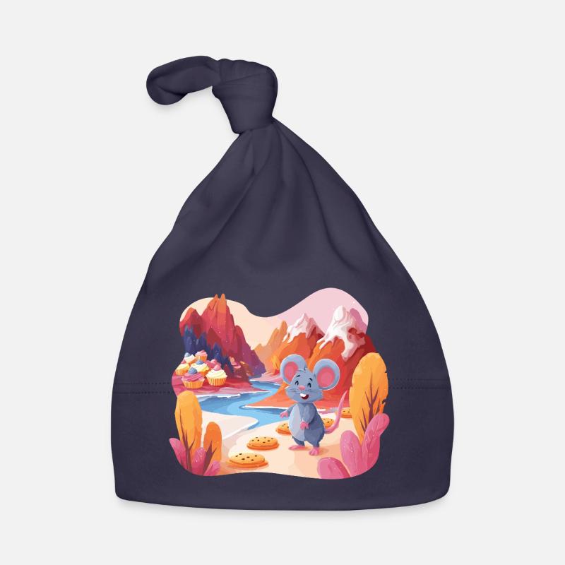 Aventure de souris dans le paysage de sucre Bonnet bio Bébé