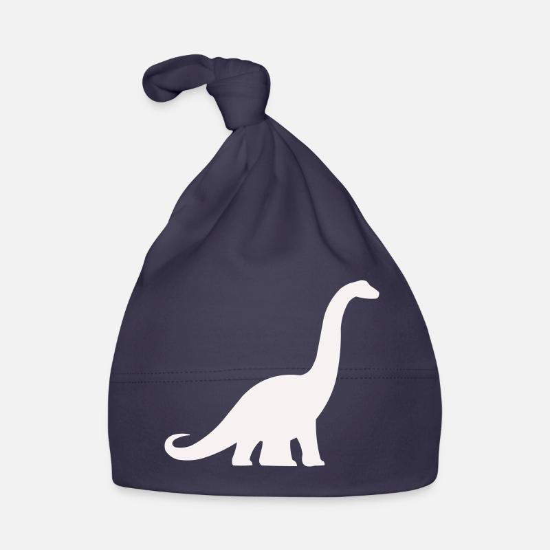 Silhouette de dinosaure à long cou Bonnet bio Bébé