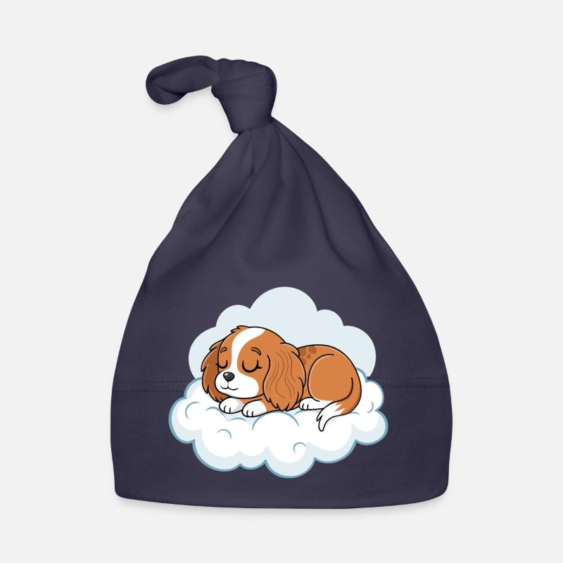 Chiot rêveur sur nuage Bonnet bio Bébé
