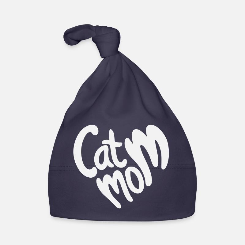 Lettrage en forme de cœur de maman chat Bonnet bio Bébé