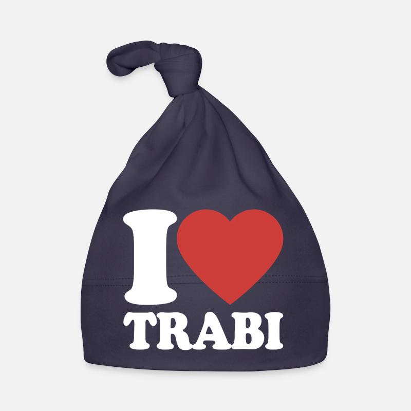 Ich liebe Trabi Herz Retro-Design Baby Bio-Mütze