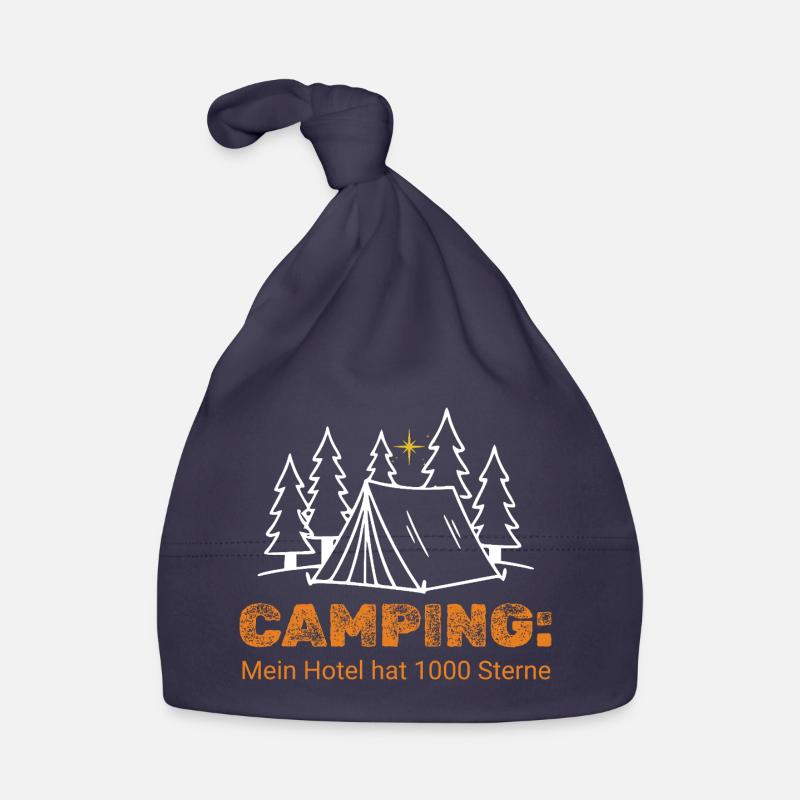 Camping 1000 Sterne Hotel - Minimalistisches Campe Baby Bio-Mütze
