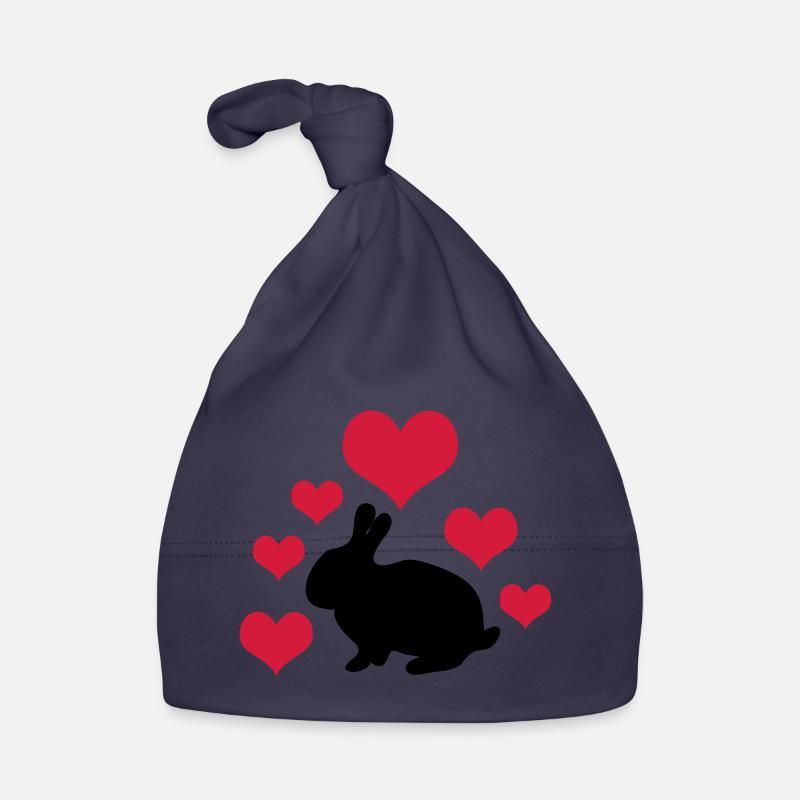 Lapin à 6 cœurs 2 Bonnet bio Bébé