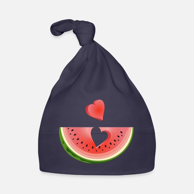 Morceau de pastèque avec cœur Bonnet bio Bébé