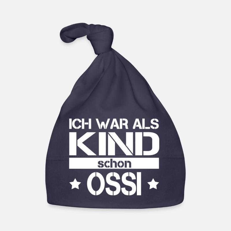 Ich war als Kind schon Ossi | Ostalgie Spruch Baby Bio-Mütze