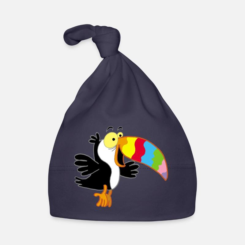 Oiseau et bec multicolore Bonnet bio Bébé
