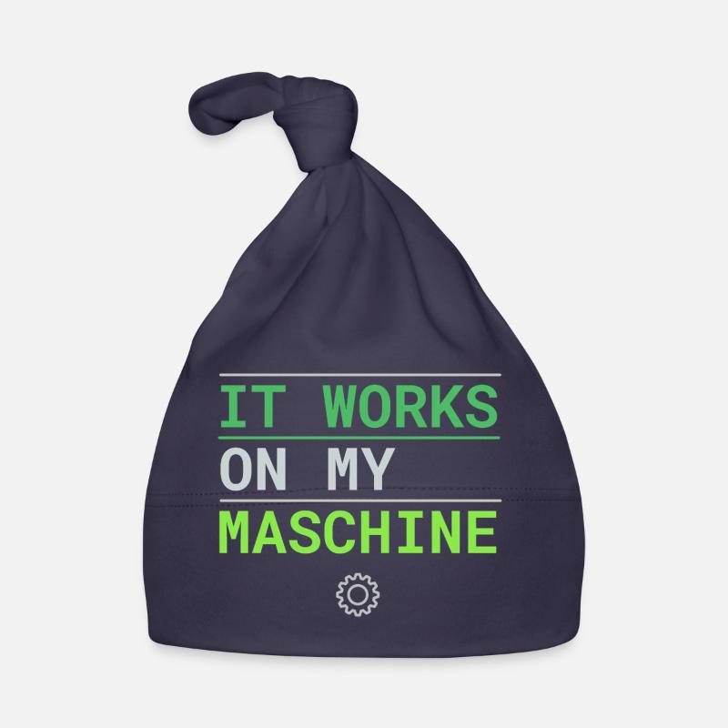 Ça marche sur ma machine - Excuse du développeur - Bonnet bio Bébé - marine