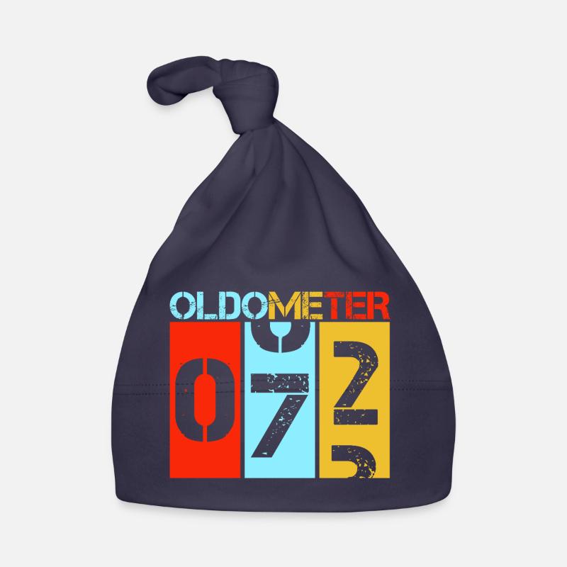 Oldometer 72 Lustiges 72. Geburtstags-Retro-Design Baby Bio-Mütze