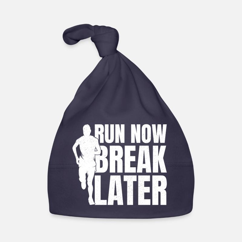 Marathon Run Maintenant Break Plus tard Course Bonnet bio Bébé