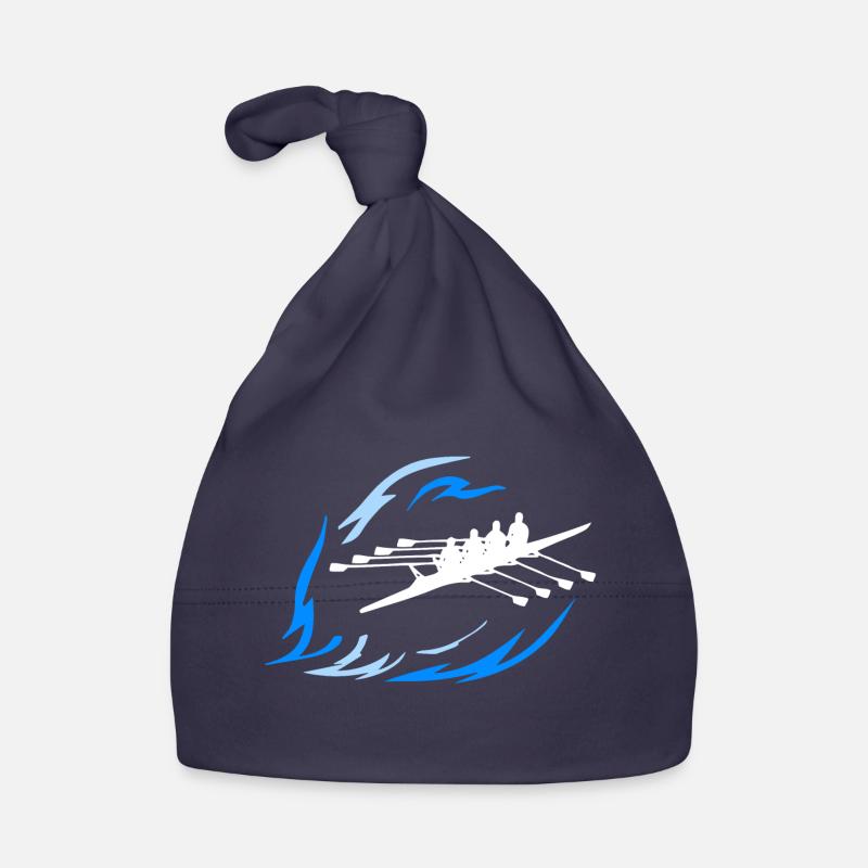 Aviron - Double 4 - Bonnet bio Bébé - marine