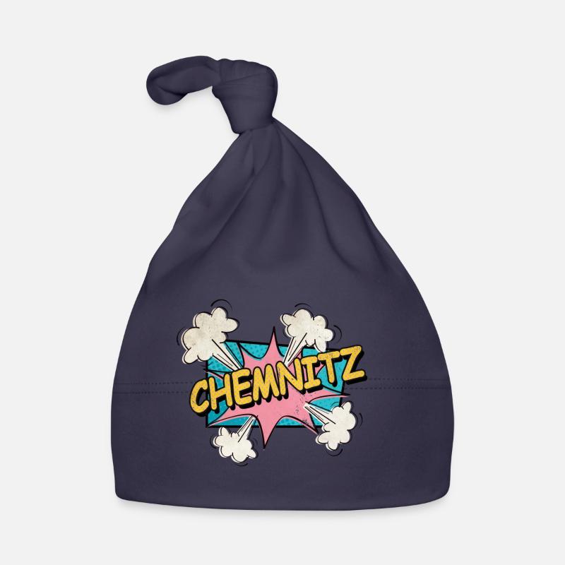 Chemnitz Germany City Font Pop Art Comic Organic Baby Cap