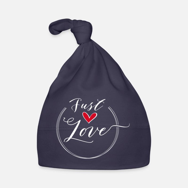 Just Love Heart Scripted Circle Baby Bio-Mütze