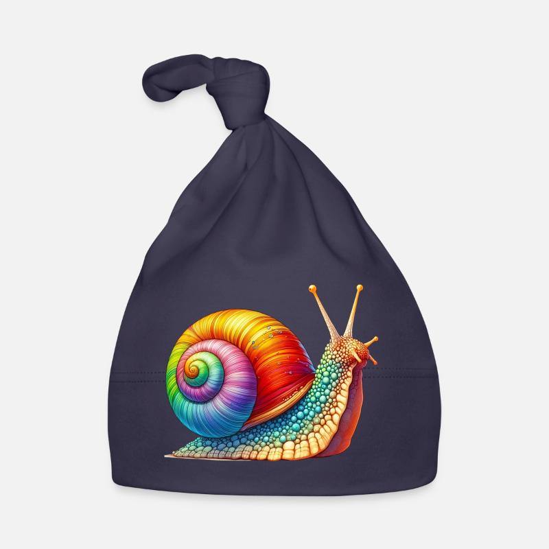 Escargot - Bonnet bio Bébé - marine