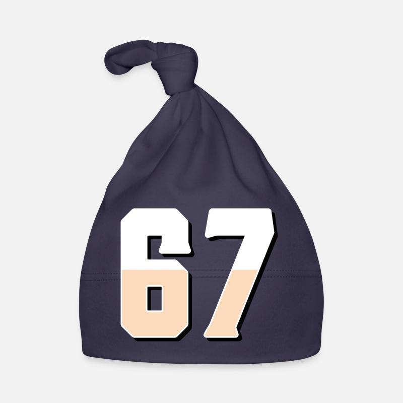 6 7 – Trendy minimalist text design, Organic Baby Cap