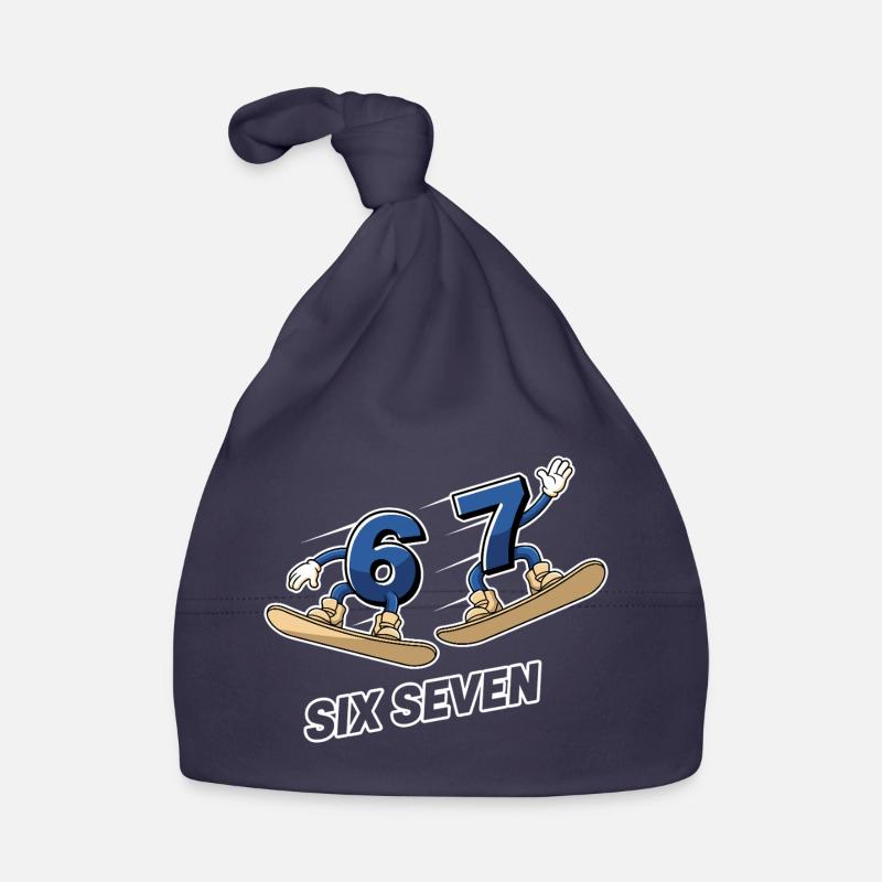6 7 Six Seven Snowboard Meme Bonnet bio Bébé