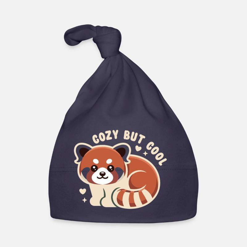 Câlin Panda Rouge MIGNON MAIS COOL Bonnet bio Bébé