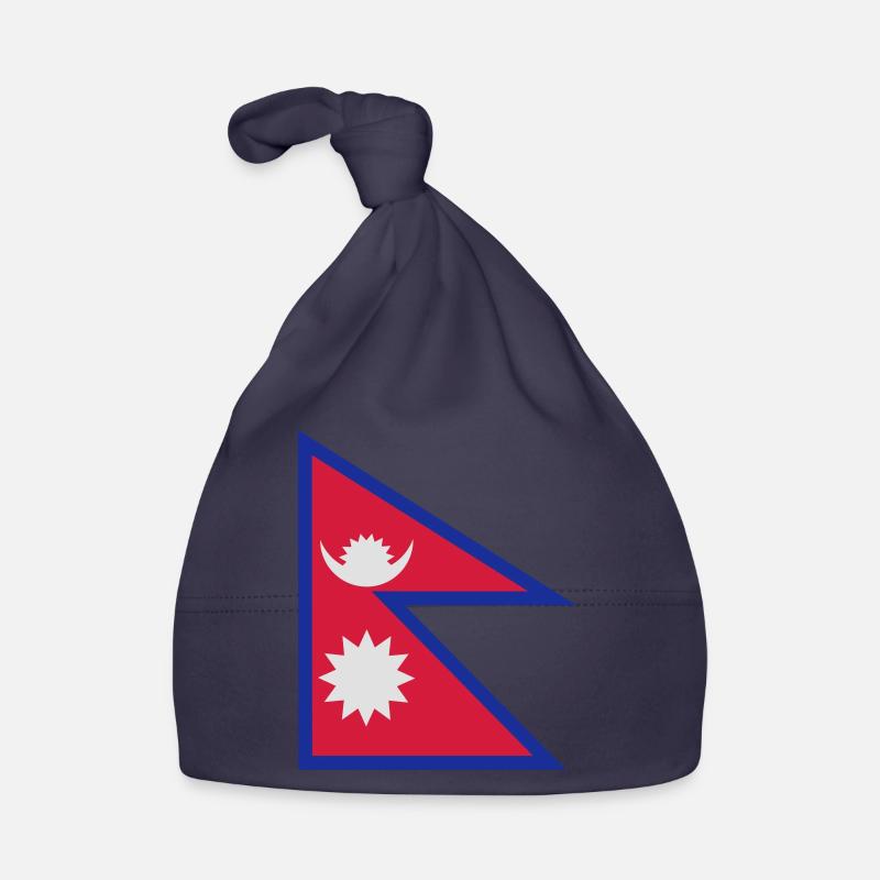 Nepal flag - drapeau népal Bonnet bio Bébé