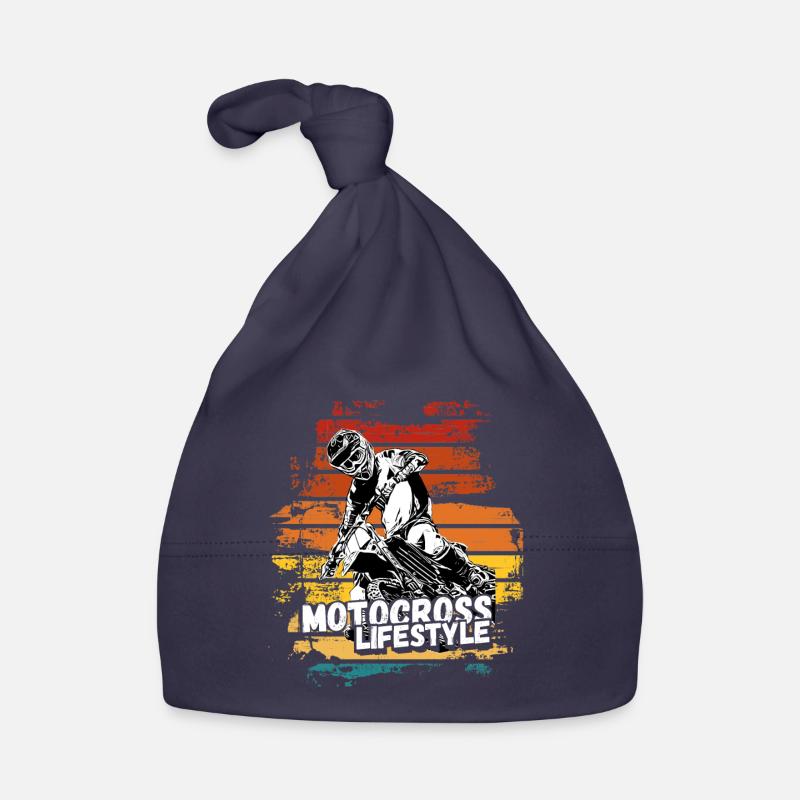 Motocross Design Enduro / Geschenkidee / MX Retro Baby Bio-Mütze