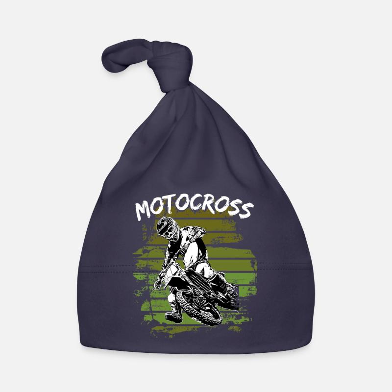 Motocross Design Enduro / Geschenkidee / MX Retro Baby Bio-Mütze