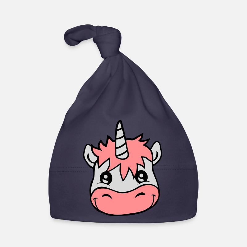 Cute face unicorn Organic Baby Cap